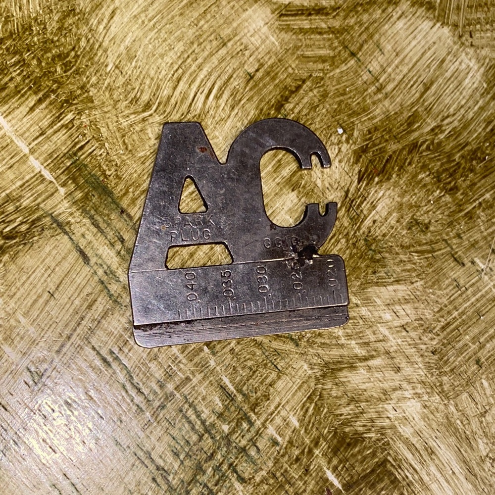VINTAGE AC SPARK PLUG GAP GAUGE MEASURING TOOL GG10 ADVERTISING